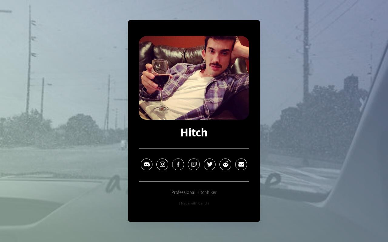 Carrd profile picture for @hitch